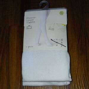 a new day Women's Cream Fleece-Lined Tights